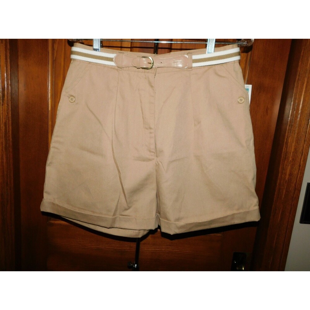 Vintage 80s Hunter's Glen High Waisted Shorts Size 15/16 Belted Cuffed